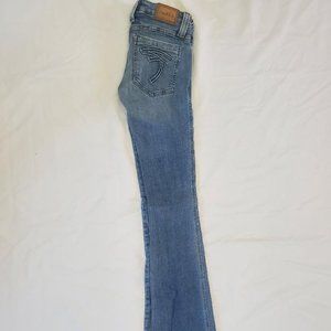 Frankie B Light Blue flared leg denim size 25